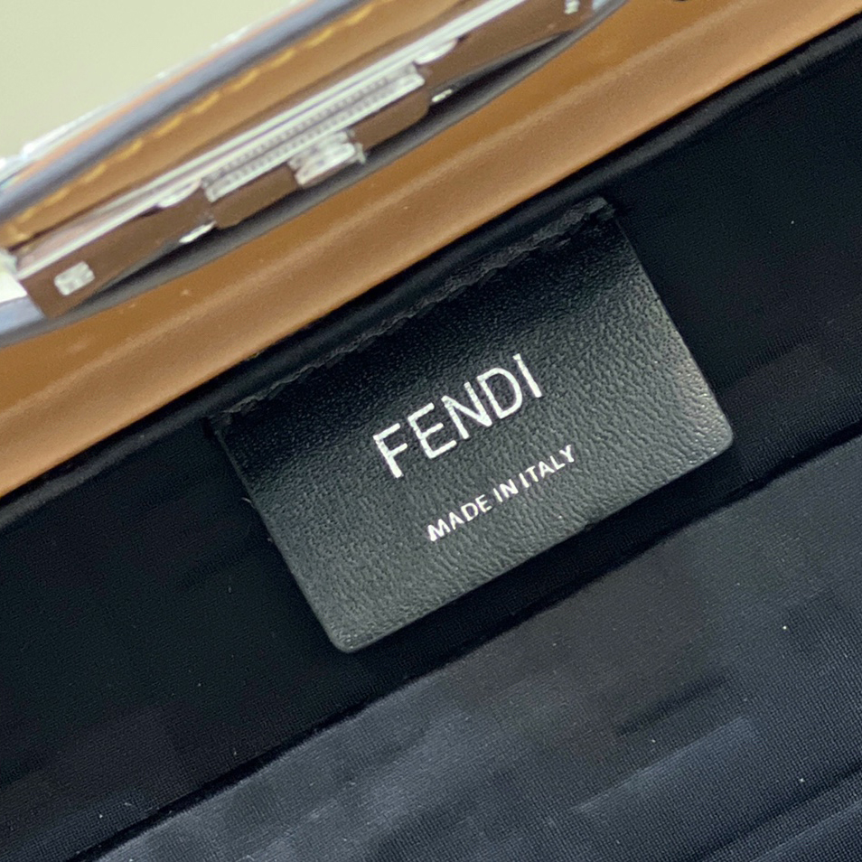 Fendi Baguette Trunk Mini Braune Stofftasche (18,5-11,5-5 cm) - EUR FASHION