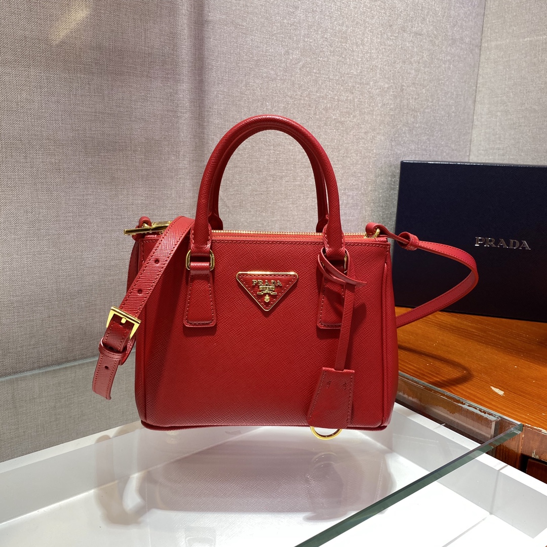 Prada Galleria Mikrotasche aus Saffiano-Leder (20–14,5–9,5 cm) 1BA906 - EUR FASHION