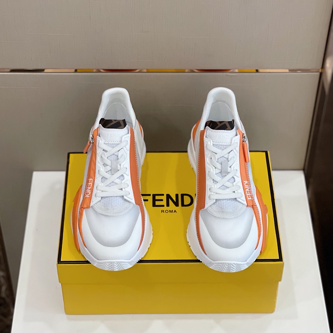 Low-Top-Sneaker „Flow“ aus weißem Nylon von Fendi - EUR FASHION