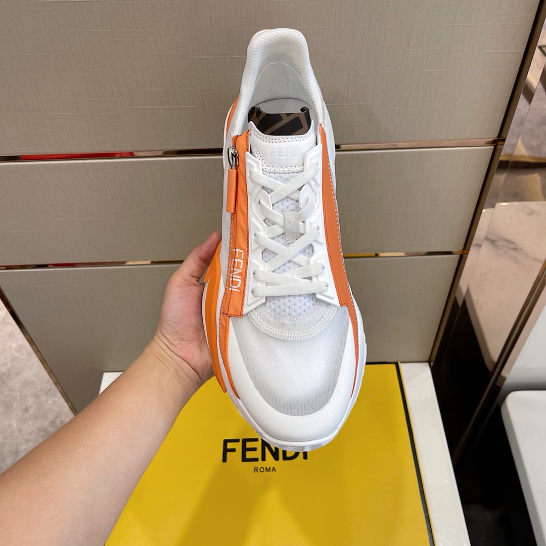 Low-Top-Sneaker „Flow“ aus weißem Nylon von Fendi - EUR FASHION