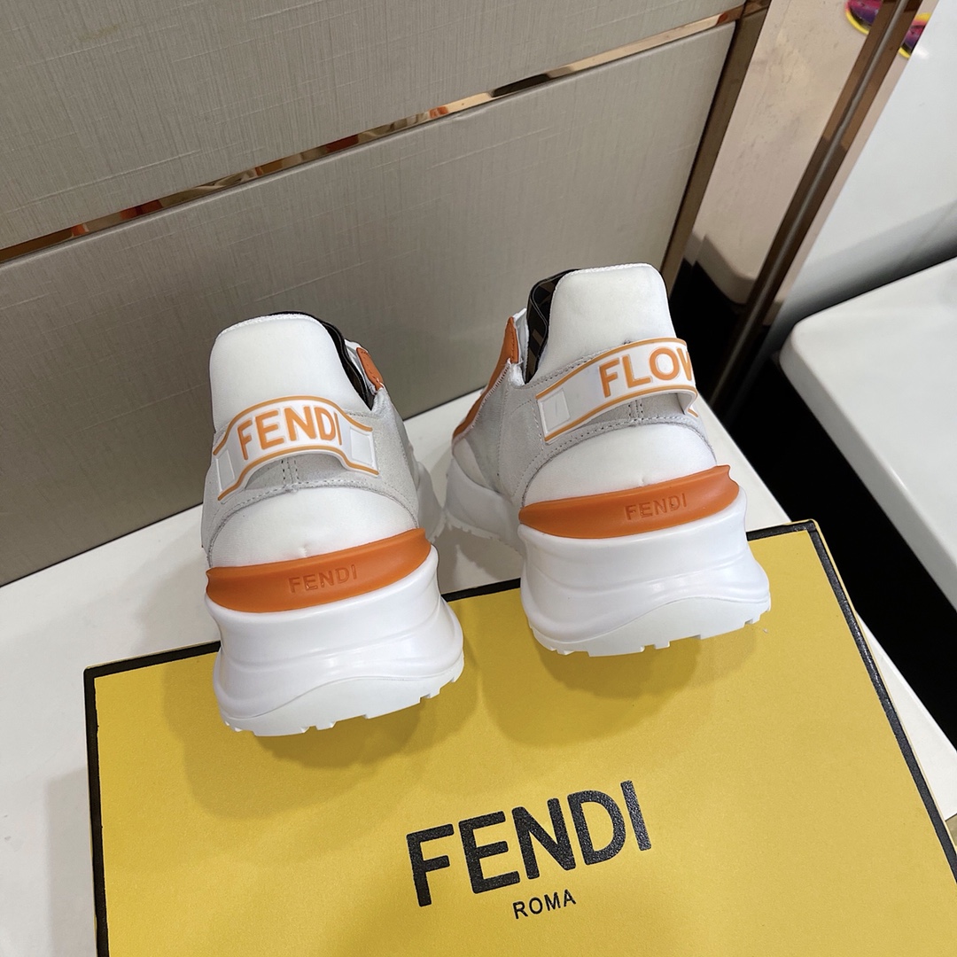 Low-Top-Sneaker „Flow“ aus weißem Nylon von Fendi - EUR FASHION