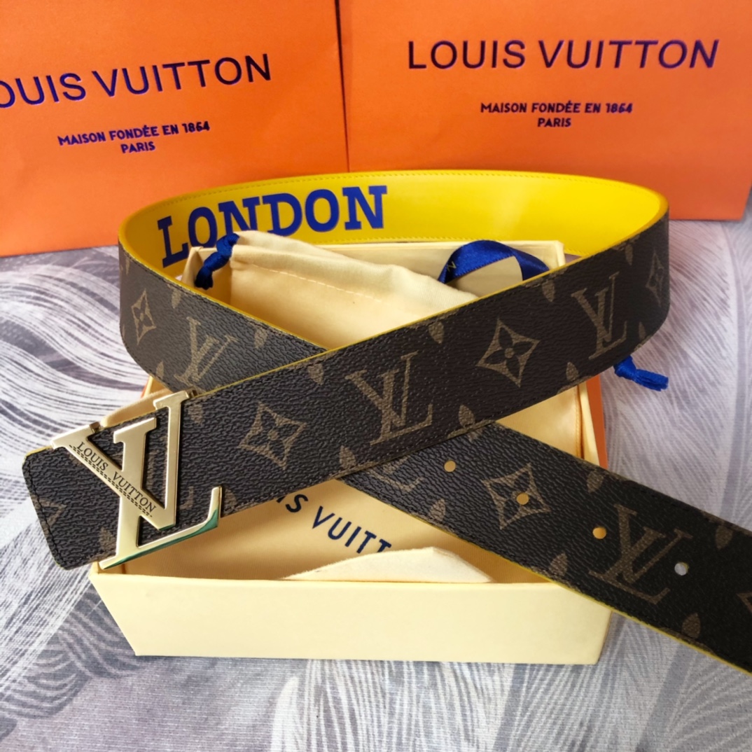 Exklusiver 40-mm-Wendegürtel von Louis Vuitton LV Pyramide Cities – London - EUR FASHION