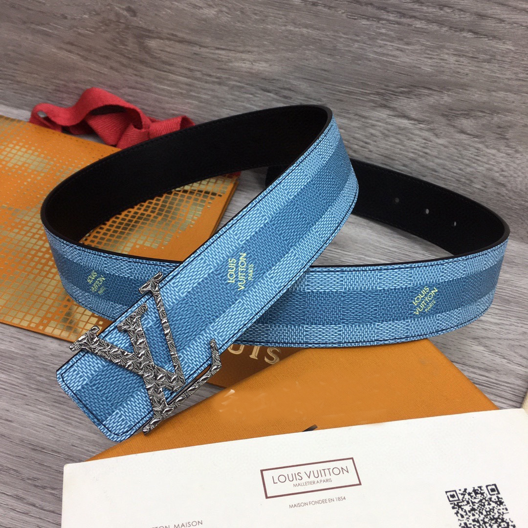 Louis Vuitton LV Initiales Damier Stripes 40 mm Wendegürtel - EUR FASHION