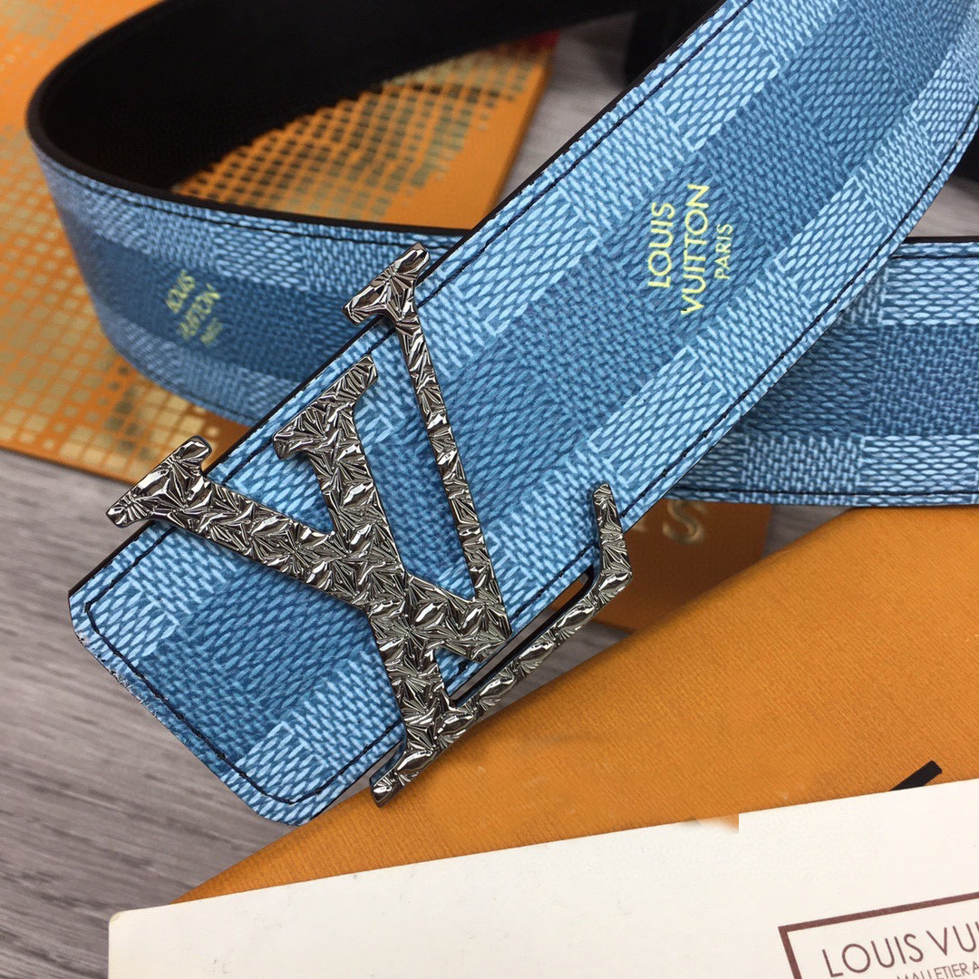 Louis Vuitton LV Initiales Damier Stripes 40 mm Wendegürtel - EUR FASHION