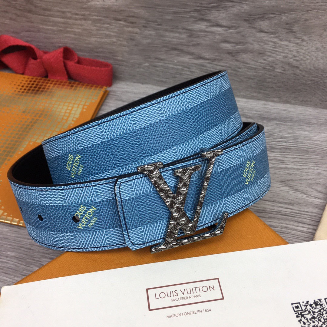 Louis Vuitton LV Initiales Damier Stripes 40 mm Wendegürtel - EUR FASHION