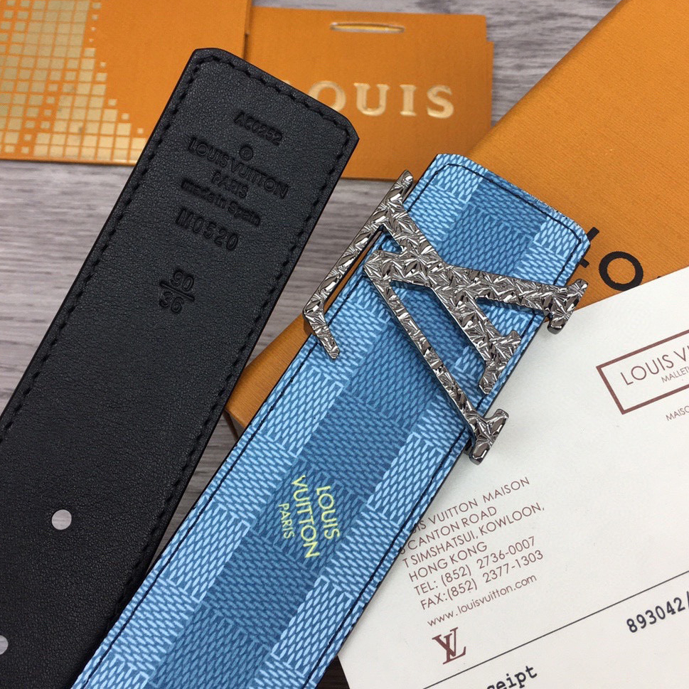 Louis Vuitton LV Initiales Damier Stripes 40 mm Wendegürtel - EUR FASHION