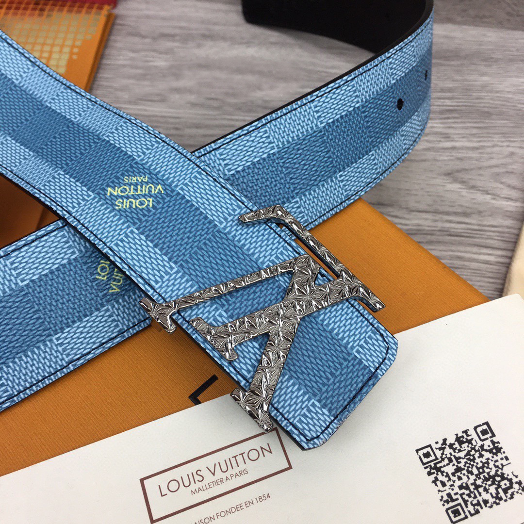 Louis Vuitton LV Initiales Damier Stripes 40 mm Wendegürtel - EUR FASHION
