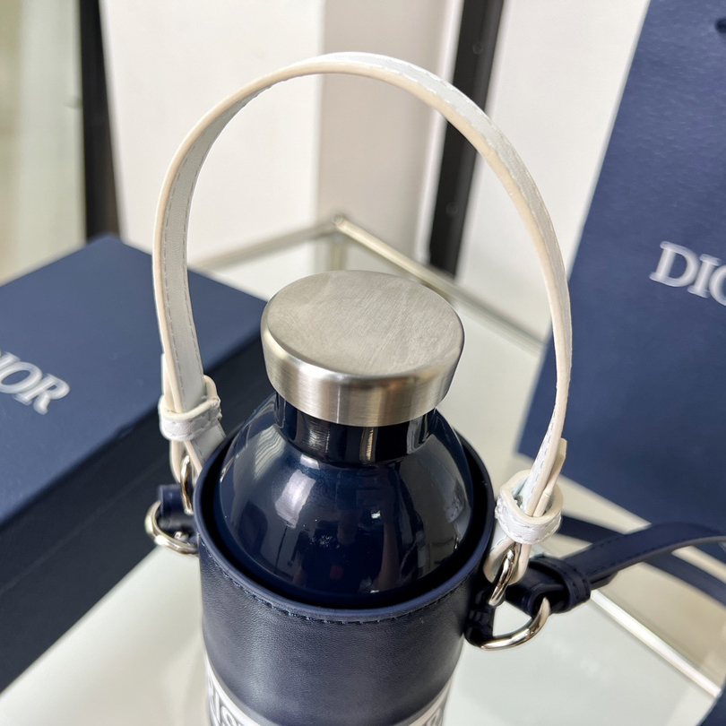 Dior Vibe Flaschenhalter Blaues Kalbsleder - EUR FASHION