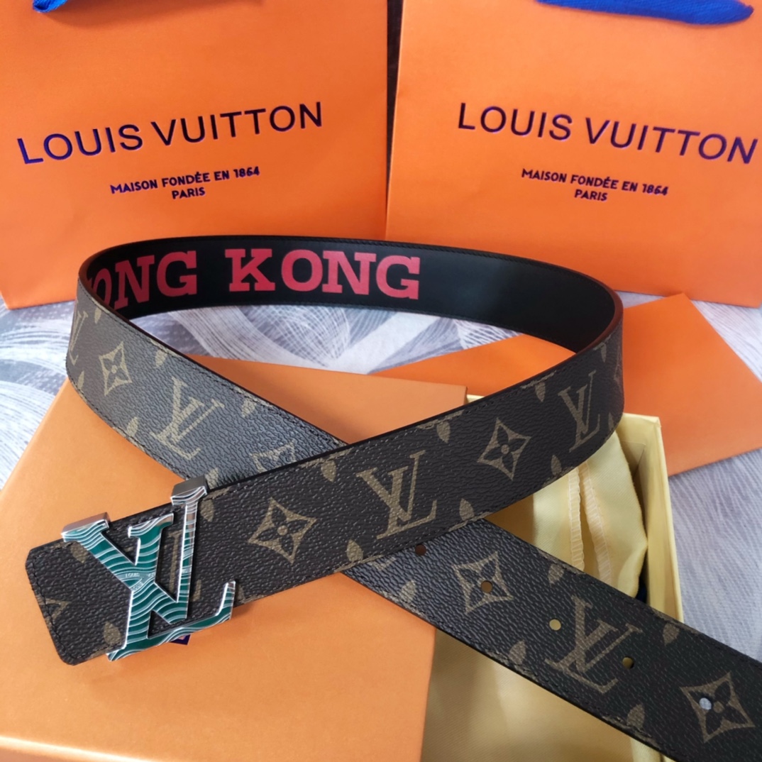 Exklusiver 40-mm-Wendegürtel von Louis Vuitton LV Pyramide Cities – Hongkong - EUR FASHION