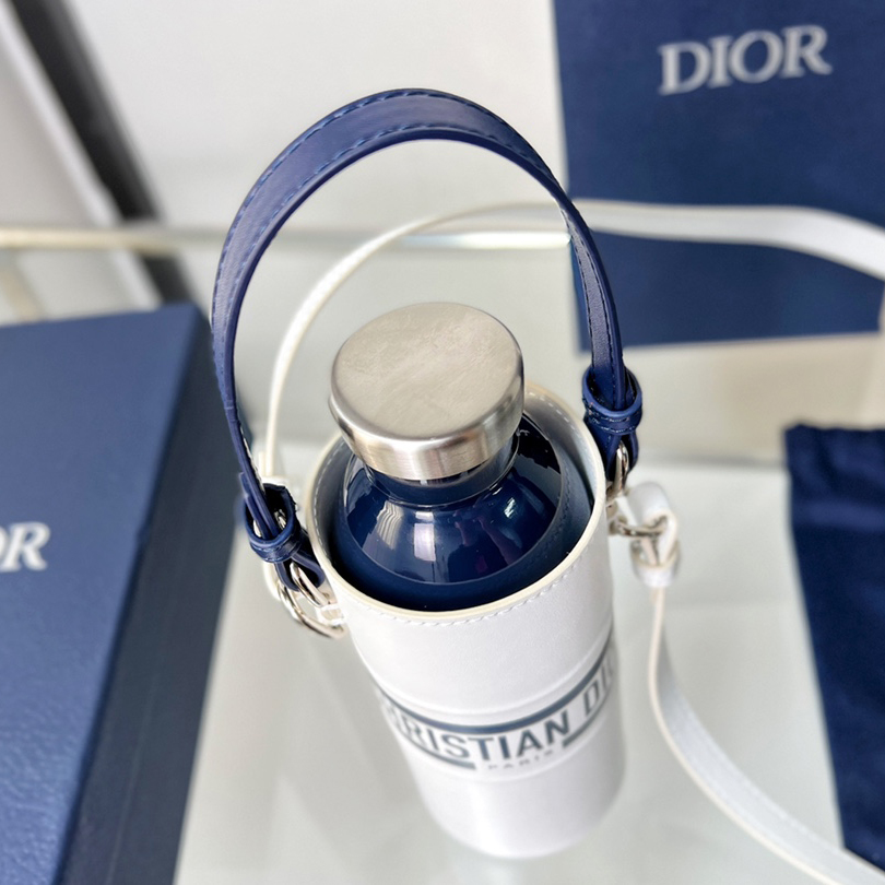 Dior Vibe Flaschenhalter aus weißem Kalbsleder - EUR FASHION