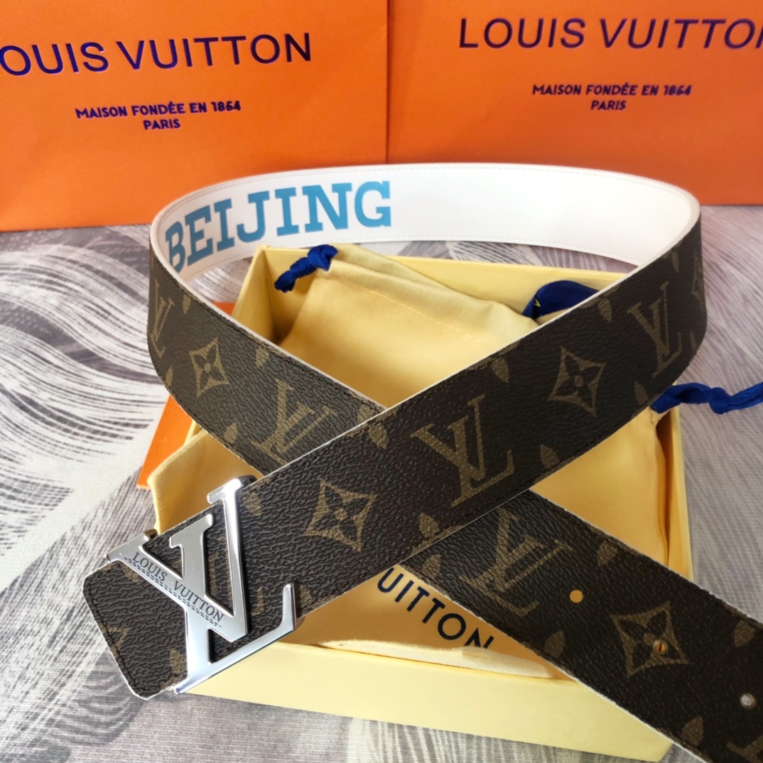 Exklusiver 40-mm-Wendegürtel von Louis Vuitton LV Pyramide Cities – Peking - EUR FASHION