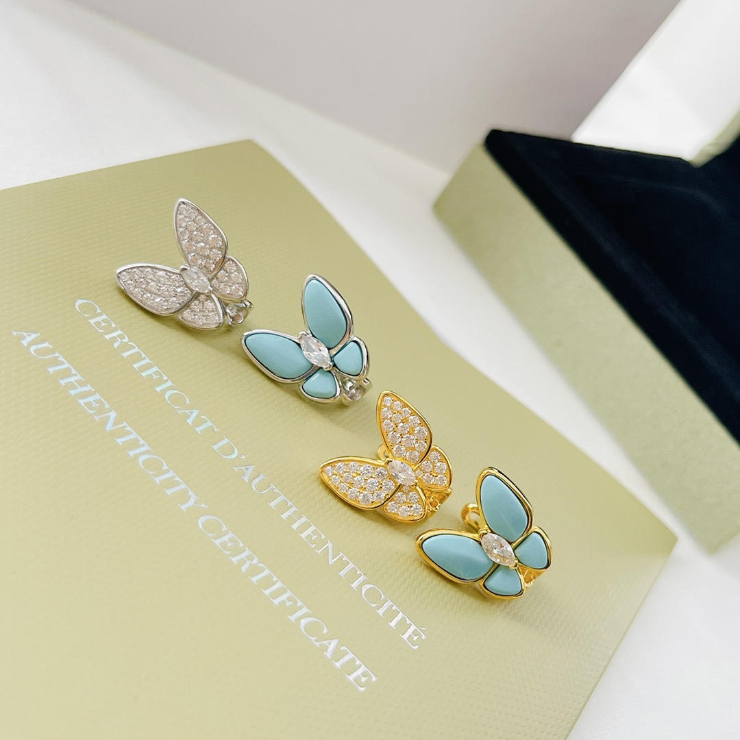 Van Cleef & Arpels Zwei Schmetterlingsohrringe - EUR FASHION