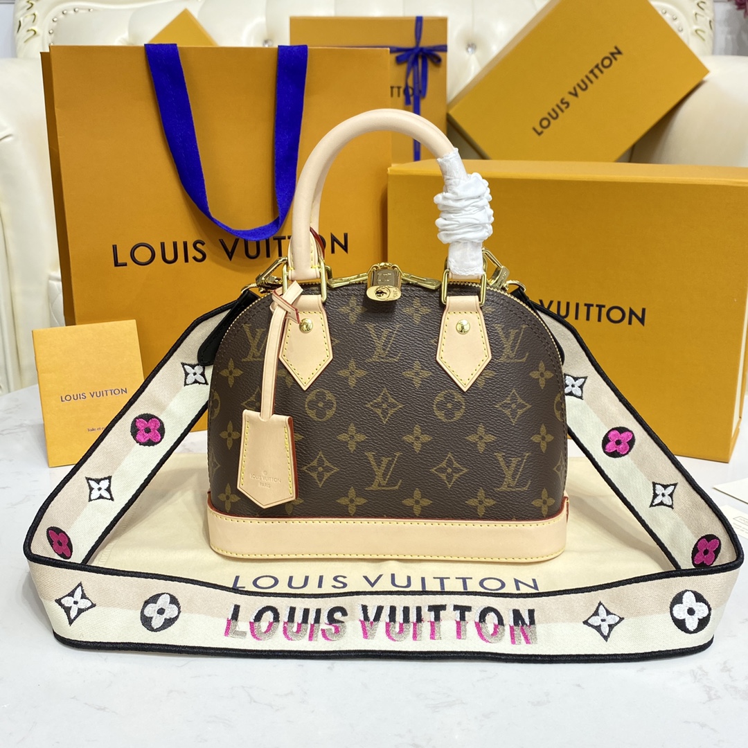 Louis Vuitton Alma BB Monogramm Canvas-Handtasche (23,5–17,5–11,5 cm) M53152 - EUR FASHION