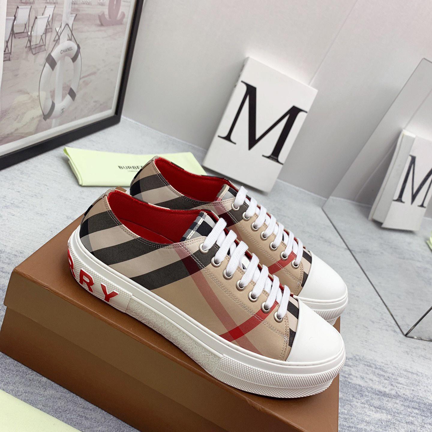 Burberry-Sneaker aus Baumwolle mit Karomuster - EUR FASHION