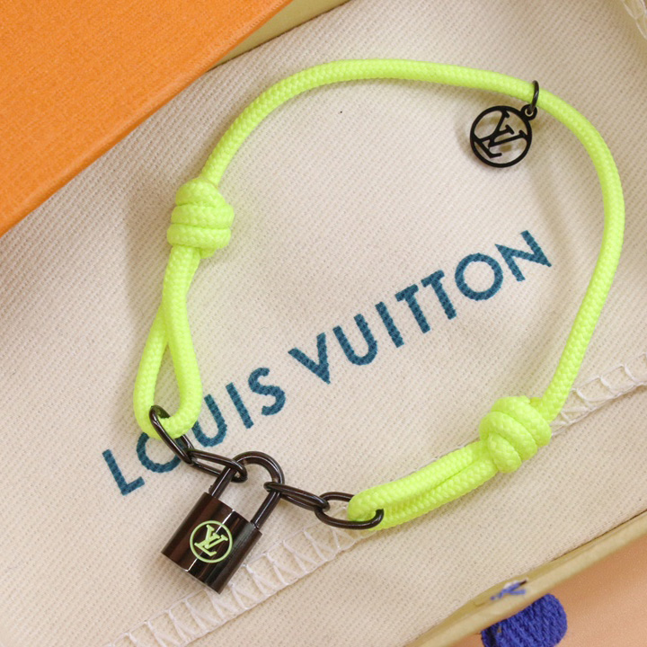 Louis Vuitton Silber Lockit X Virgil Abloh Armband, schwarzes Titan Q05268 - EUR FASHION