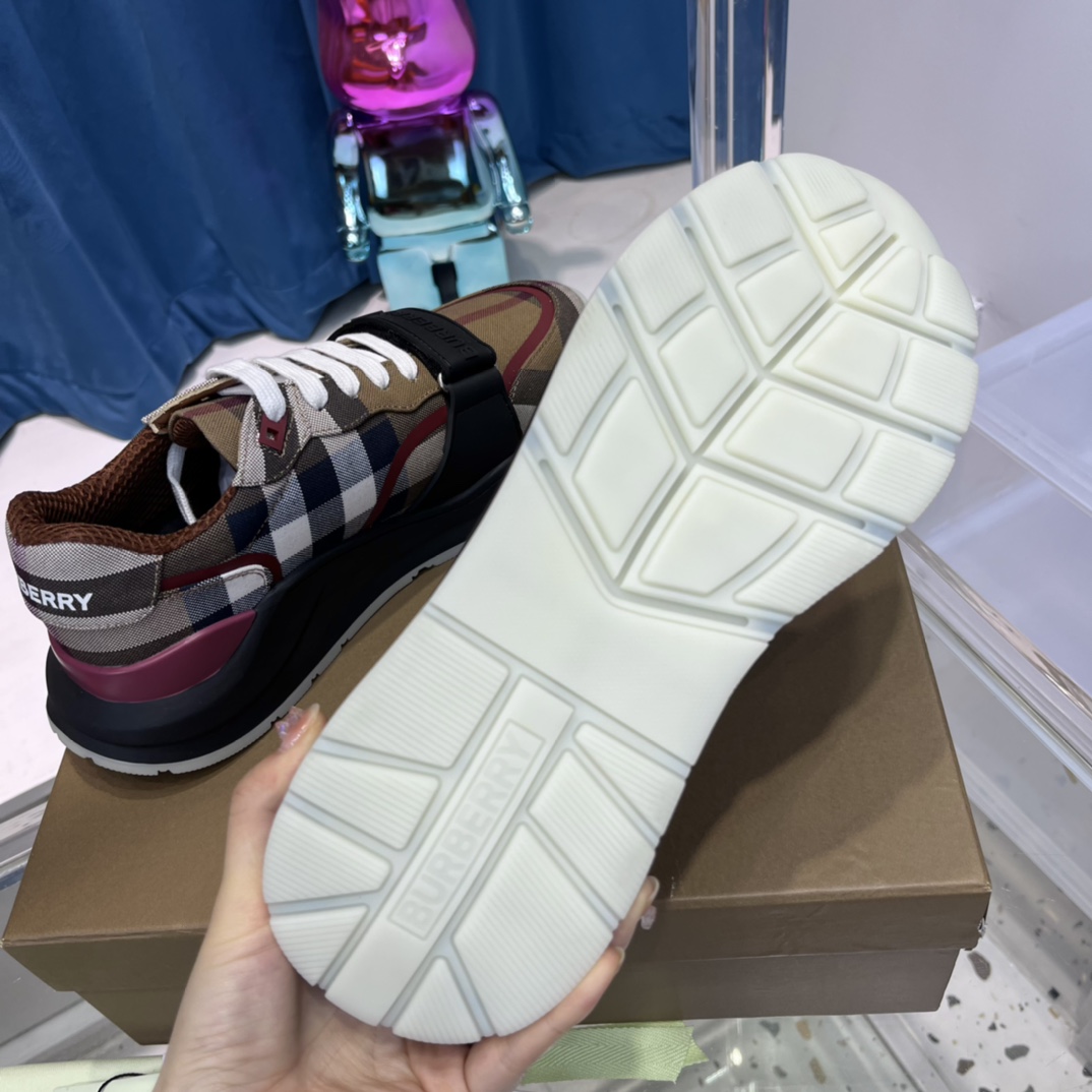 Burberry-Sneaker aus Baumwolle mit Karomuster - EUR FASHION