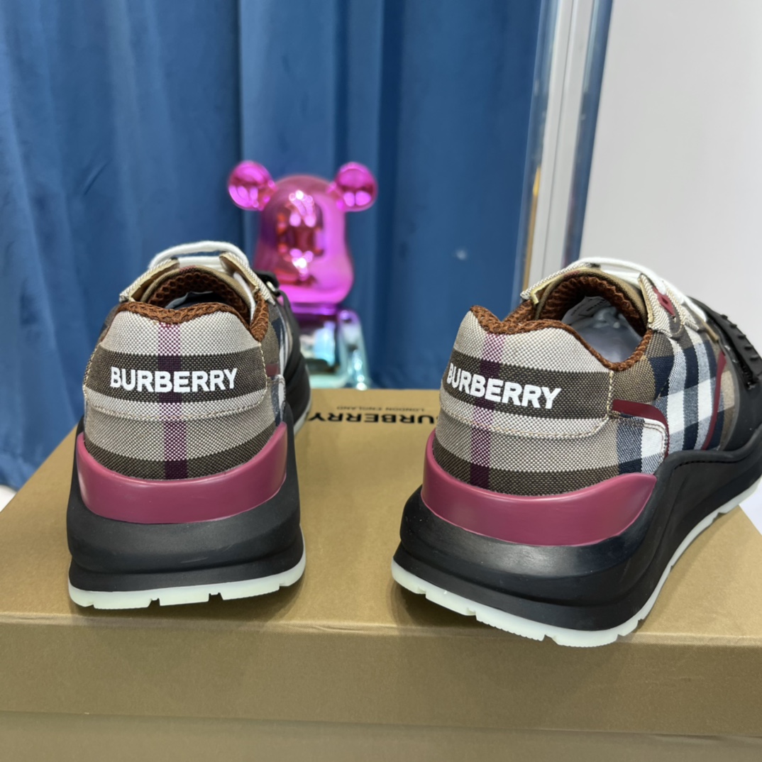 Burberry-Sneaker aus Baumwolle mit Karomuster - EUR FASHION