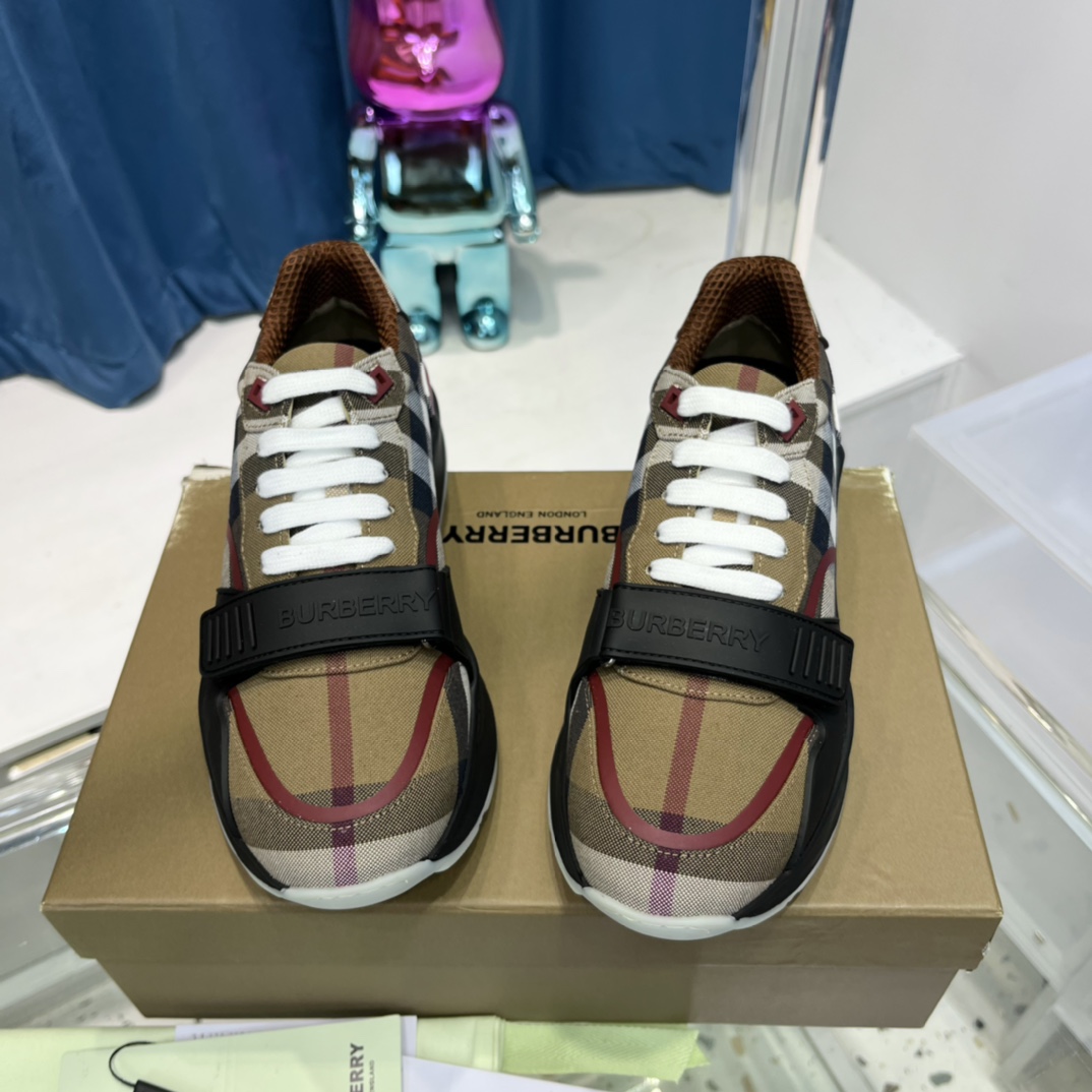 Burberry-Sneaker aus Baumwolle mit Karomuster - EUR FASHION