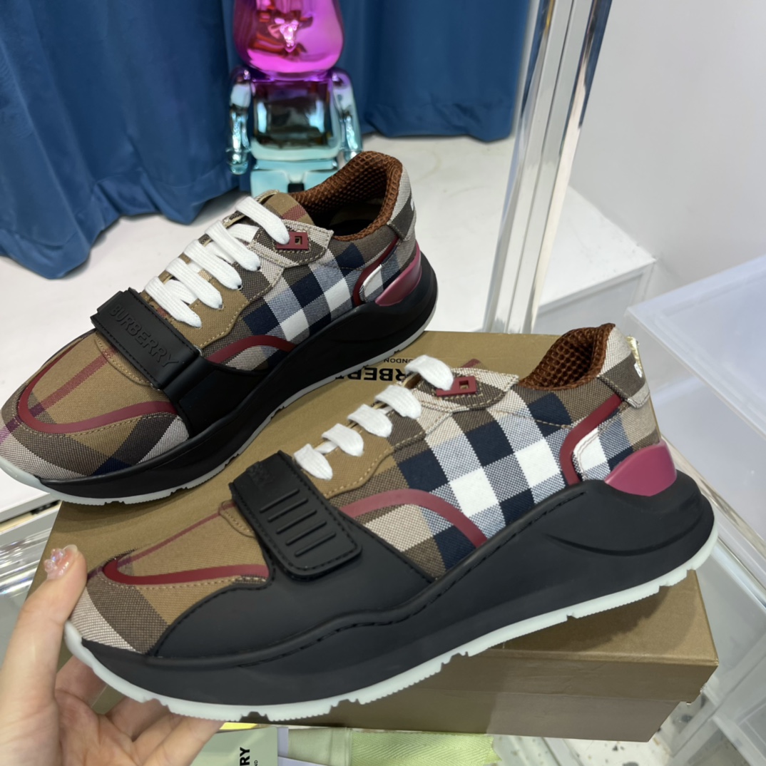 Burberry-Sneaker aus Baumwolle mit Karomuster - EUR FASHION