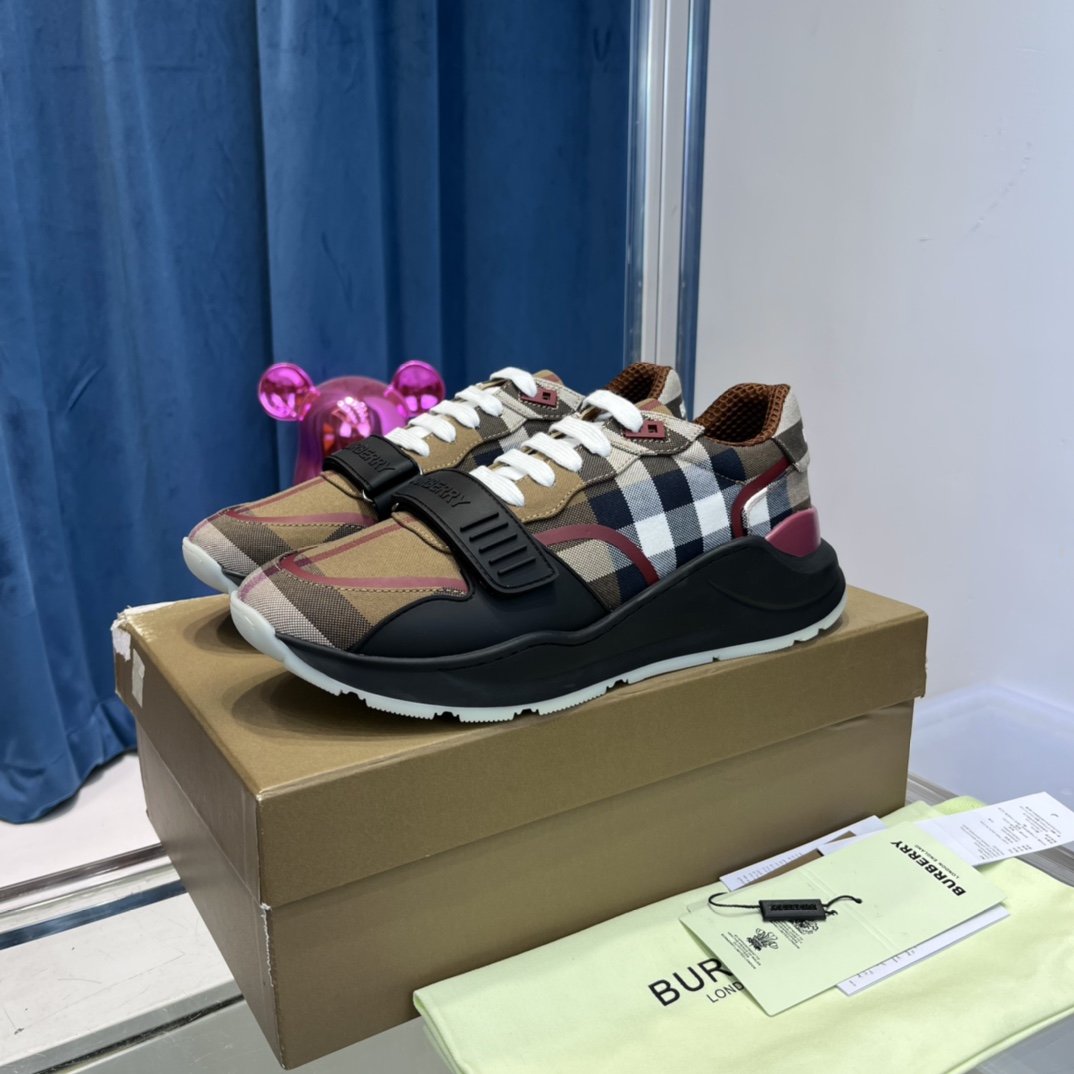 Burberry-Sneaker aus Baumwolle mit Karomuster - EUR FASHION