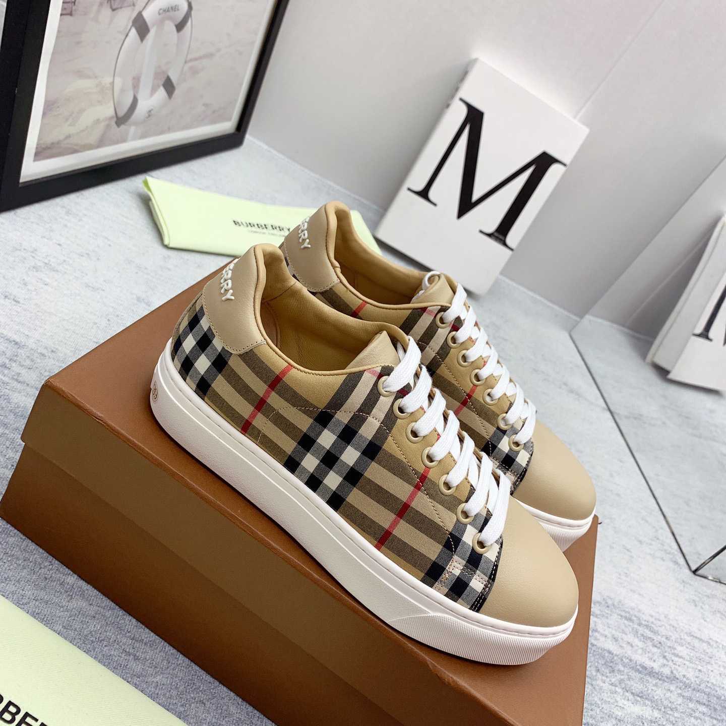 Burberry-Sneaker mit Vintage-Check und Leder - EUR FASHION