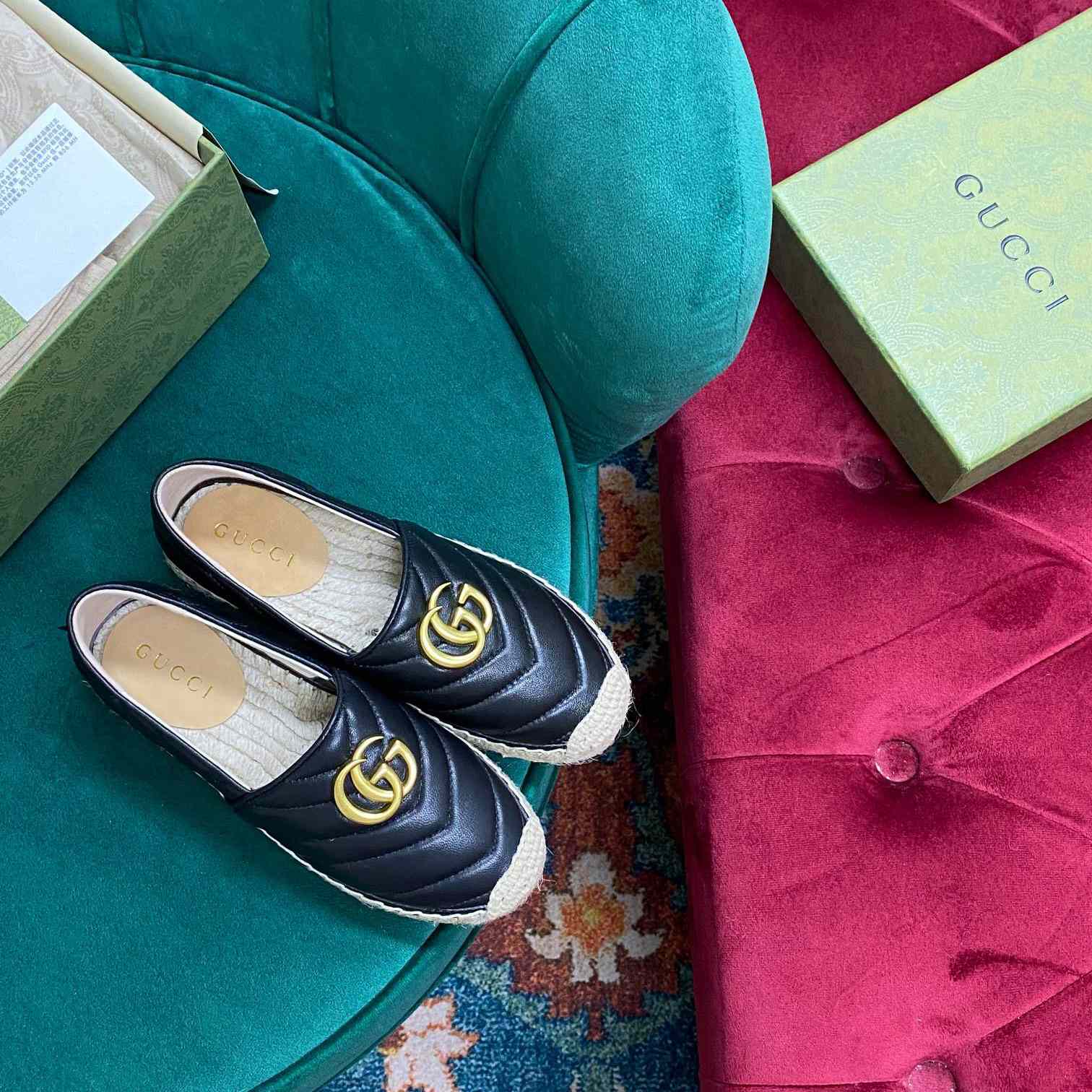 Gucci Leder-Espadrille mit Doppel-G - EUR FASHION