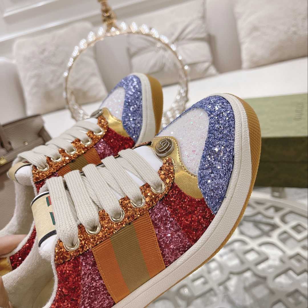Gucci Lovelight Screener Sneaker mit Glitzer - EUR FASHION