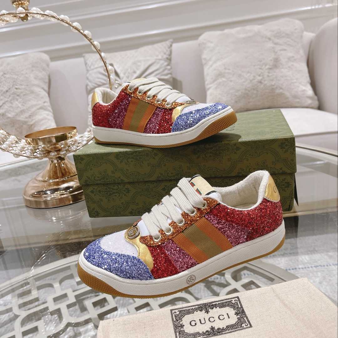 Gucci Lovelight Screener Sneaker mit Glitzer - EUR FASHION