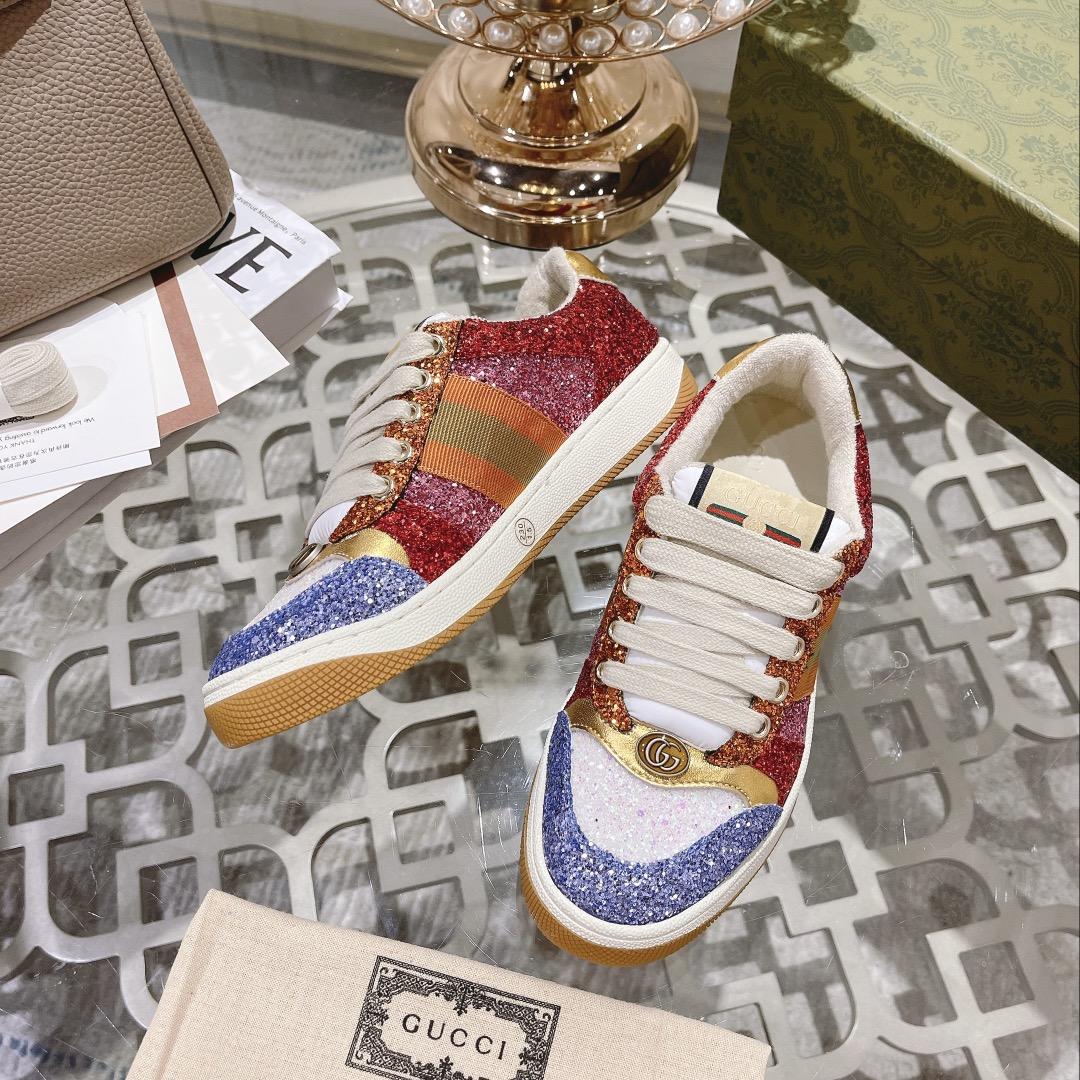 Gucci Lovelight Screener Sneaker mit Glitzer - EUR FASHION