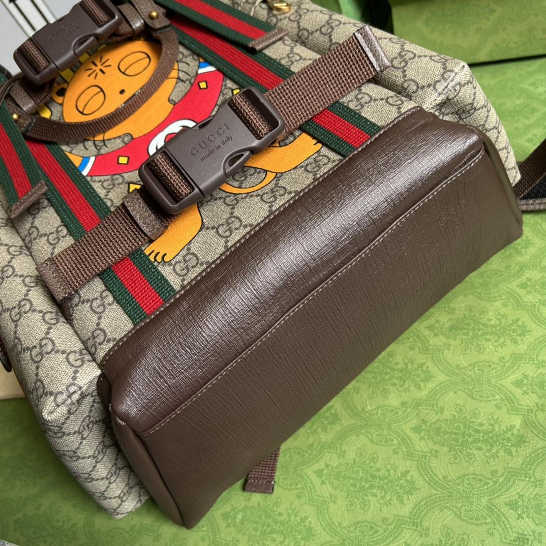 Gucci Skateboard-Rucksack mit Katzenmuster (34–42–16 cm) - EUR FASHION