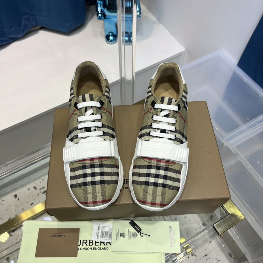 Burberry-Sneaker mit Vintage-Check, Wildleder und Leder - EUR FASHION