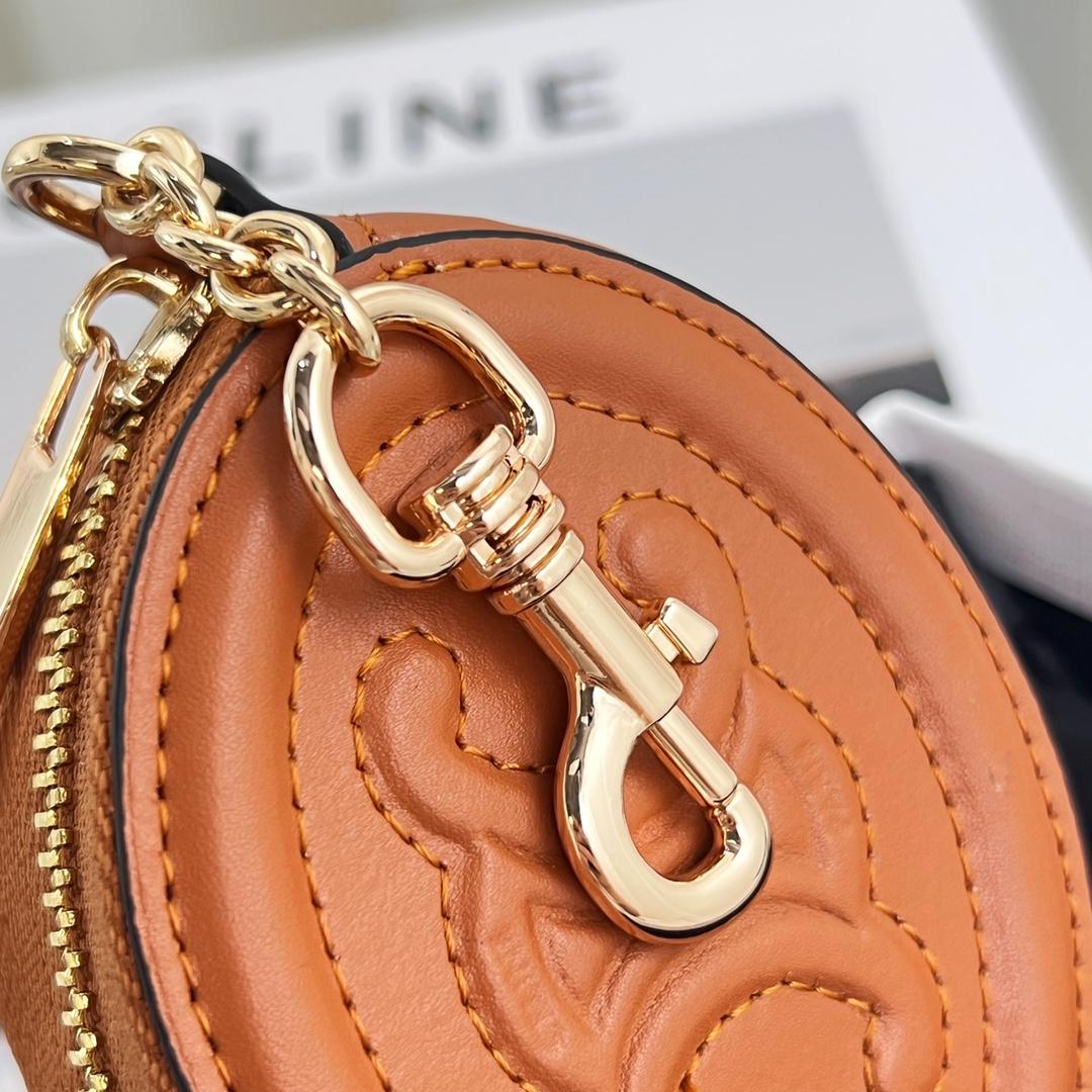 Celine Geldbörse mit Haken Cuir Triomphe aus glattem Kalbsleder - EUR FASHION