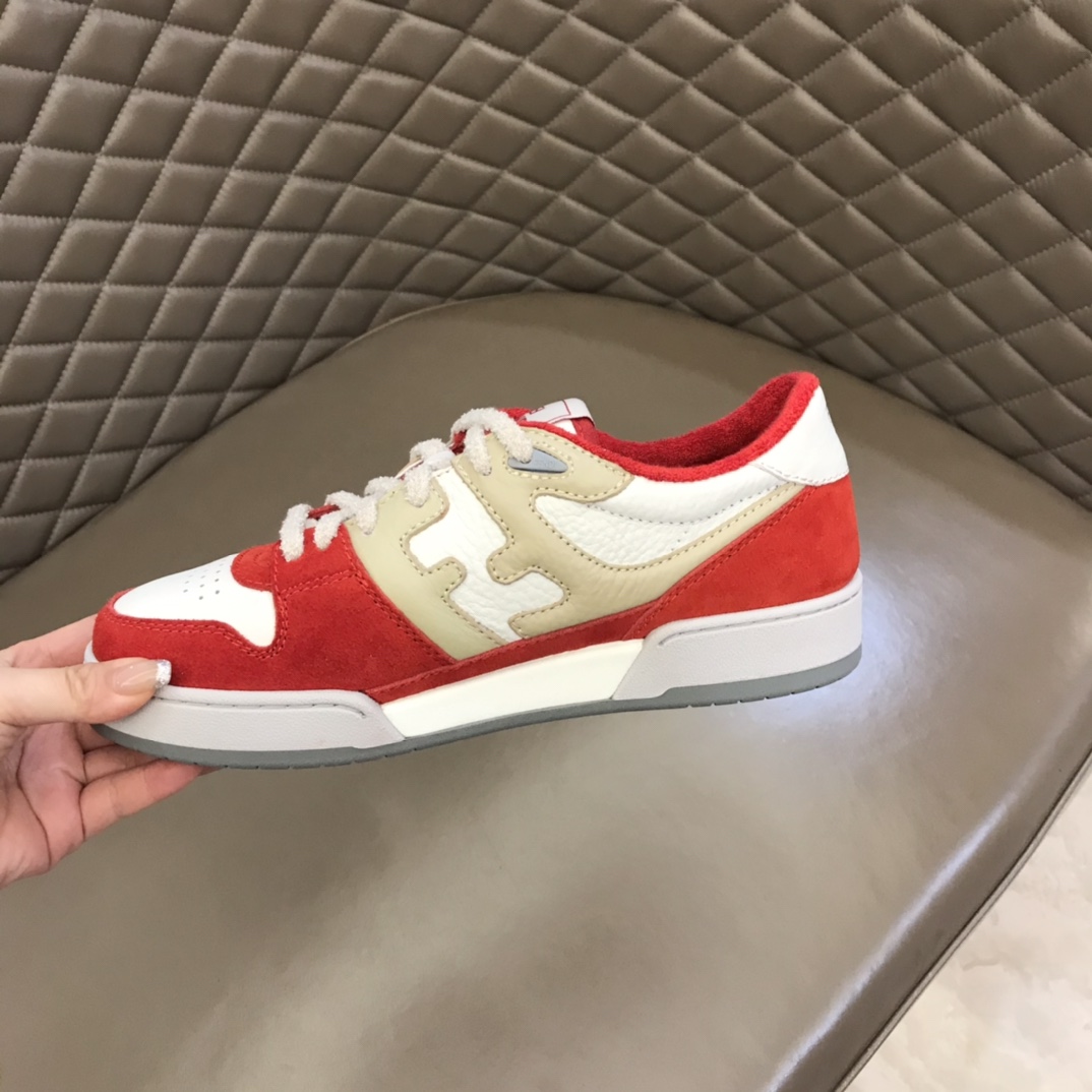 Niedrige Sneakers aus rotem Leder von Fendi - EUR FASHION