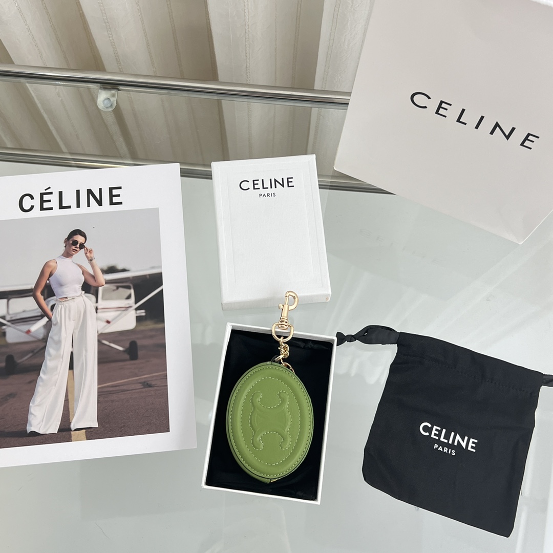 Celine Geldbörse mit Haken Cuir Triomphe aus glattem Kalbsleder - EUR FASHION