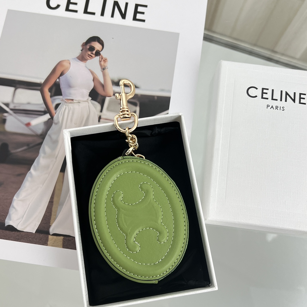 Celine Geldbörse mit Haken Cuir Triomphe aus glattem Kalbsleder - EUR FASHION