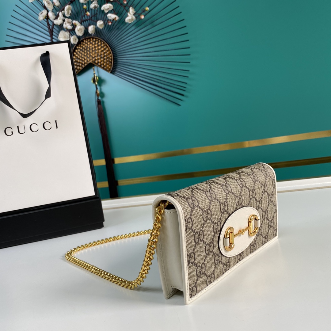 Gucci Horsebit 1955 Geldbörse mit Kette (19-10-4 cm) - EUR FASHION