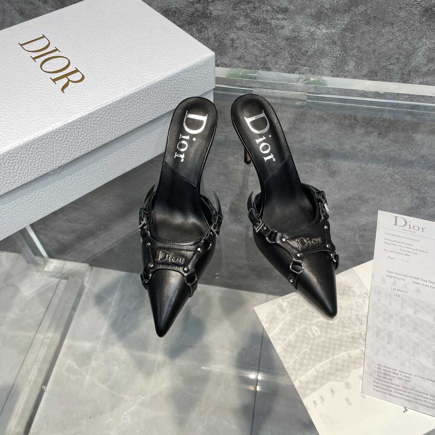 Schwarze Dior-Lederpumps - EUR FASHION