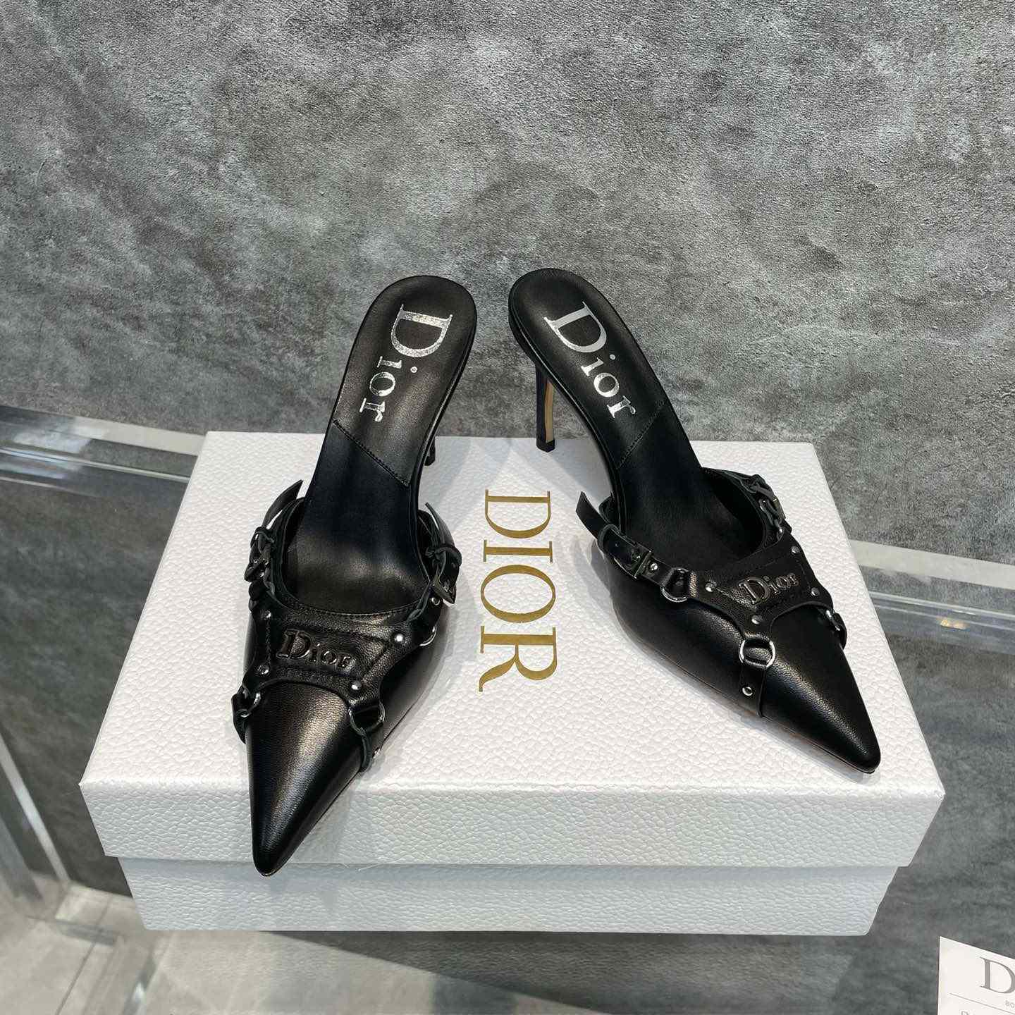 Schwarze Dior-Lederpumps - EUR FASHION