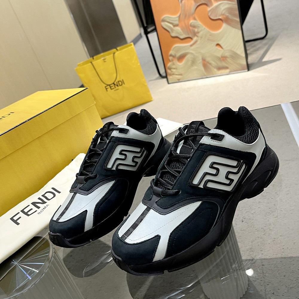 Fendi Faster Trainers Low-Top-Sneaker aus Leder - EUR FASHION