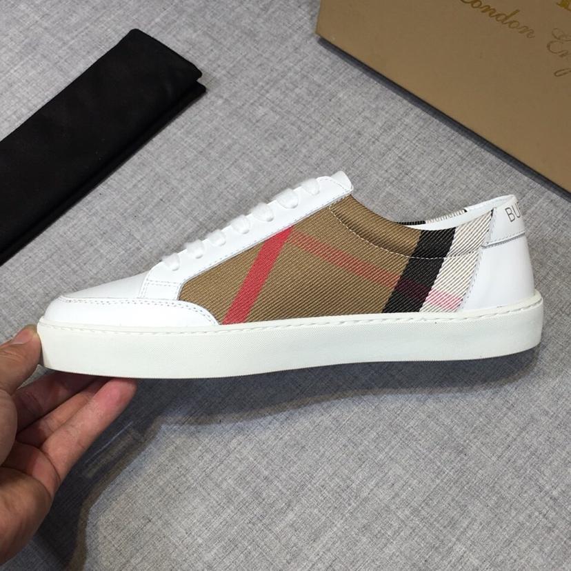 Burberry House Check und Leder-Sneakers - EUR FASHION