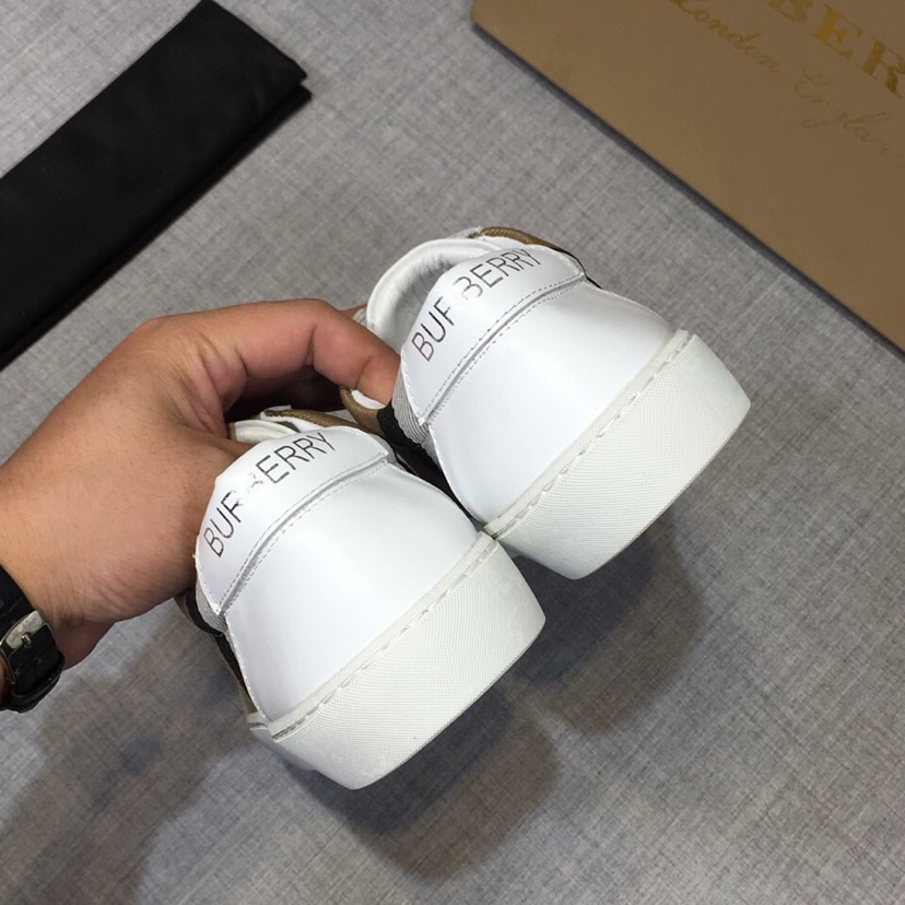 Burberry House Check und Leder-Sneakers - EUR FASHION