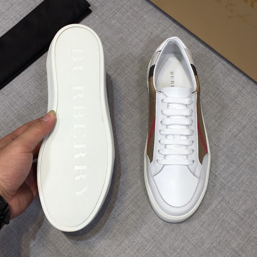 Burberry House Check und Leder-Sneakers - EUR FASHION