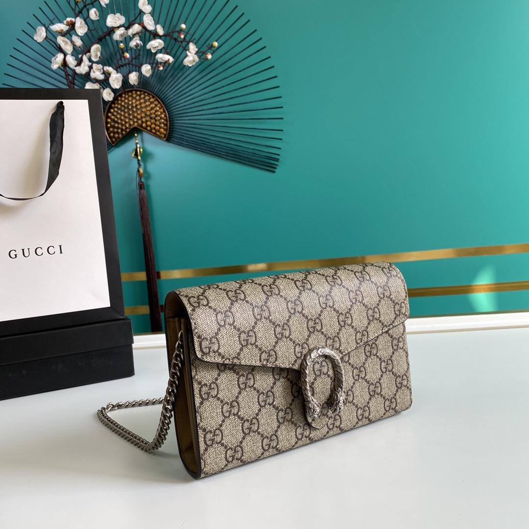 Gucci Dionysus GG Supreme Kettenbrieftasche (20-13,5-4CM) - EUR FASHION