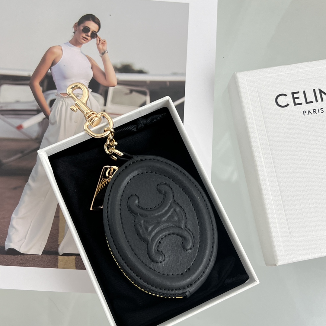 Celine Geldbörse mit Haken Cuir Triomphe aus glattem Kalbsleder - EUR FASHION