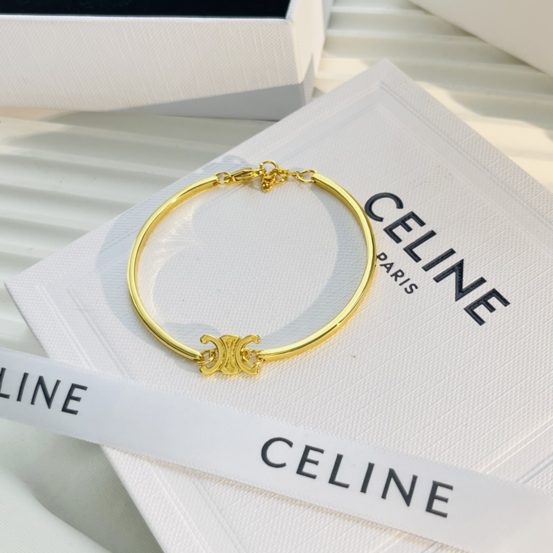 Celine Triomphe Gelenkarmband aus Messing mit Goldfinish - EUR FASHION