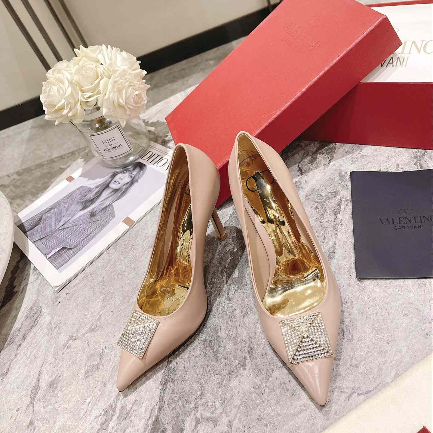 Valenti Garavani One Stud Pump mit Kristallen 100 mm - EUR FASHION