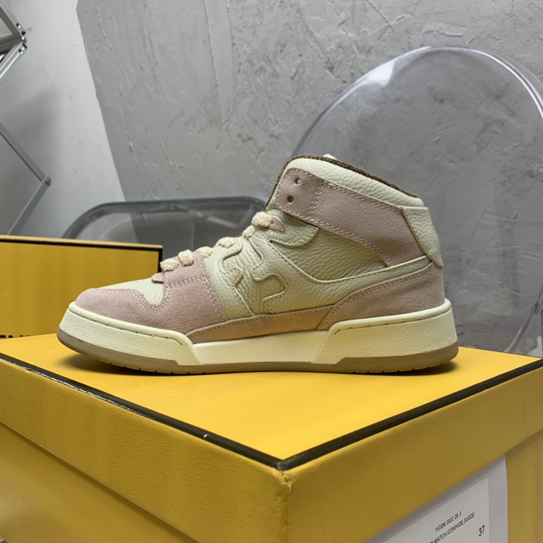 Fendi Match High-Tops aus schwarzem Leder - EUR FASHION