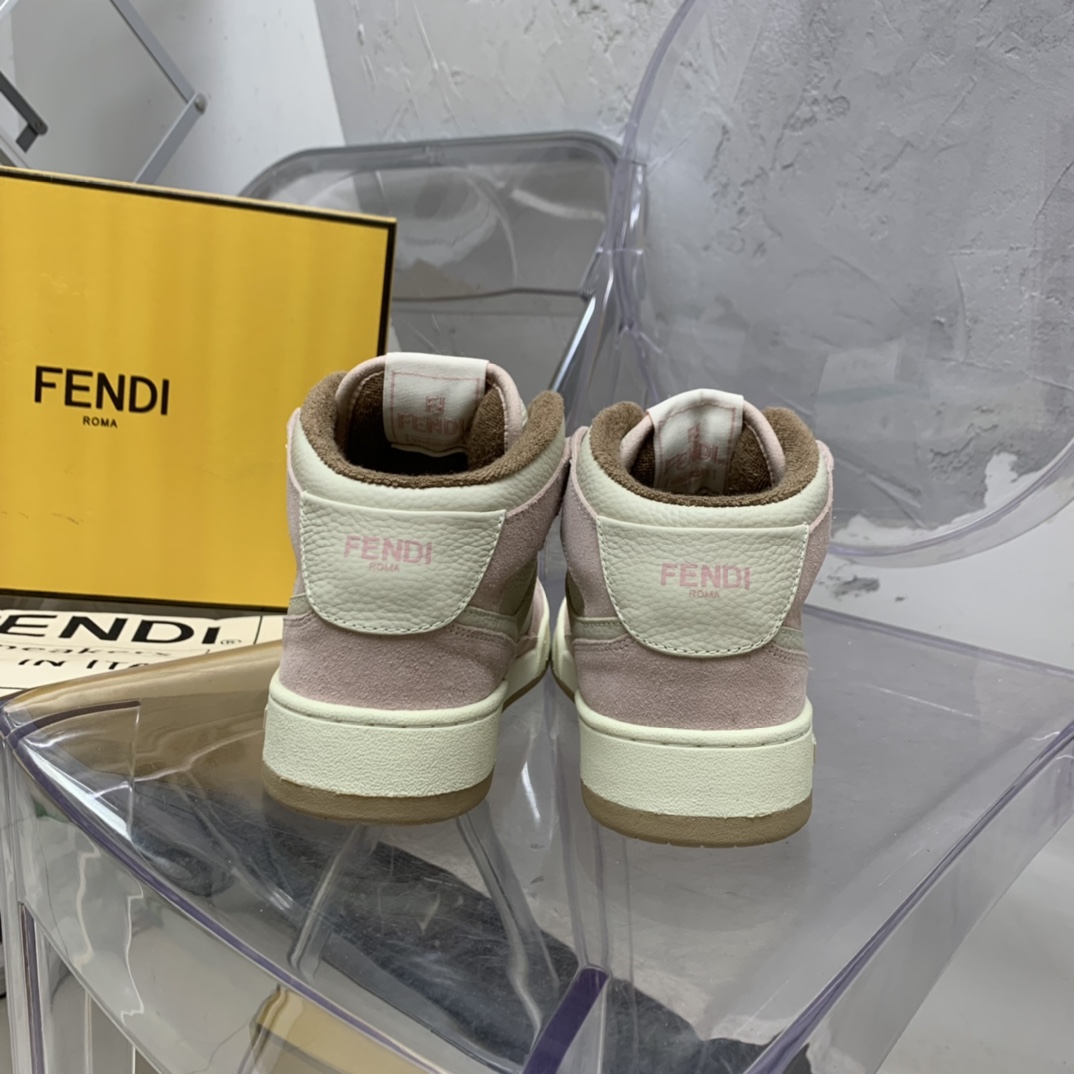 Fendi Match High-Tops aus schwarzem Leder - EUR FASHION