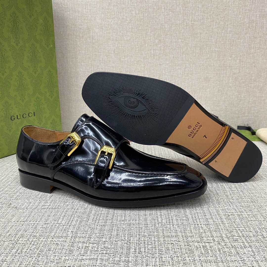 Gucci Monk-Strap-Lederschuhe - EUR FASHION