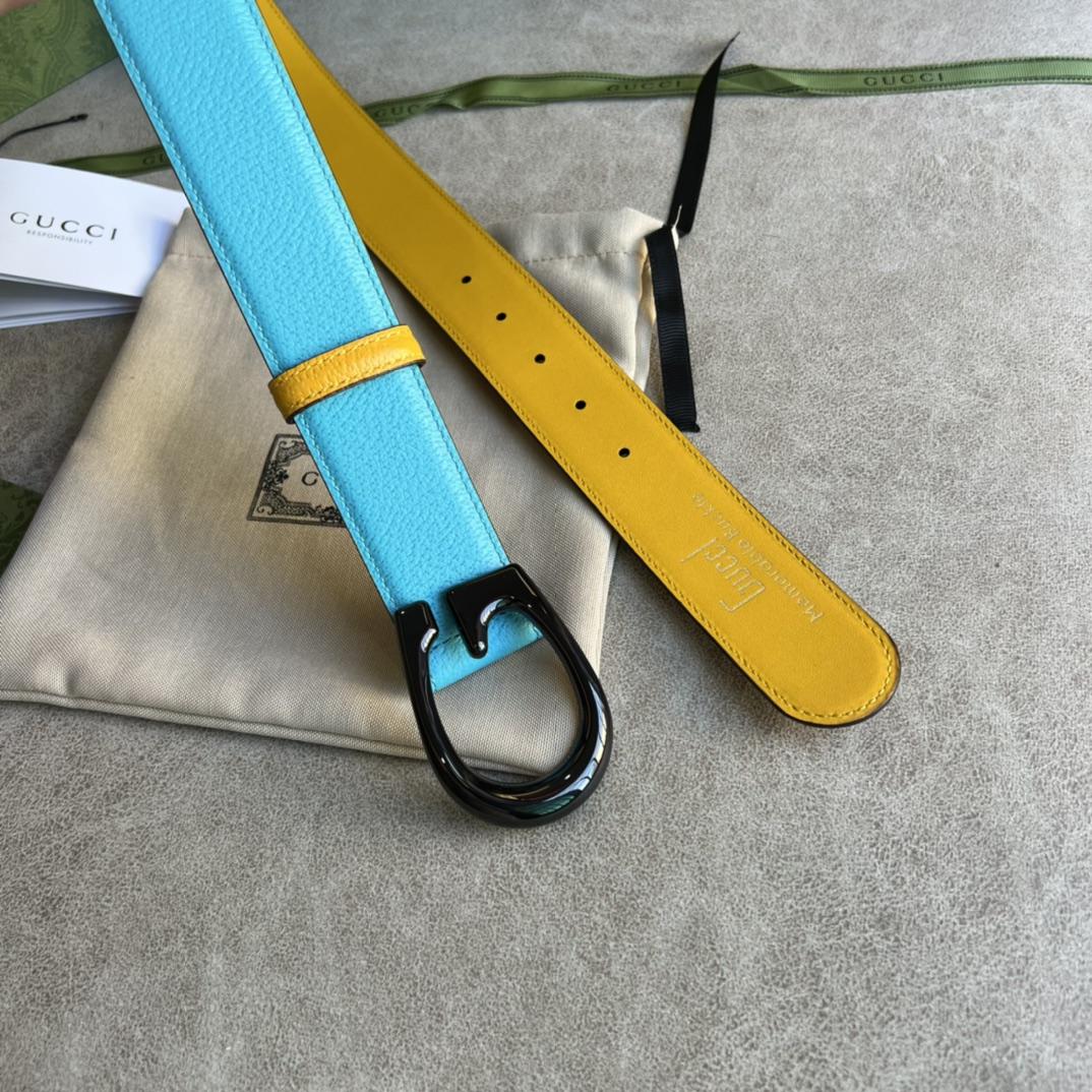 Zweifarbiger Gucci-Gürtel mit G-Schnalle - EUR FASHION